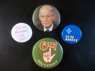 Pinback René Lévesque Au Québec Référendum De 1980 La Campagne Pour Le Oui