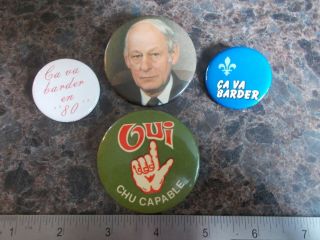 Pinback René Lévesque au Québec Référendum de 1980 La Campagne pour le Oui 2