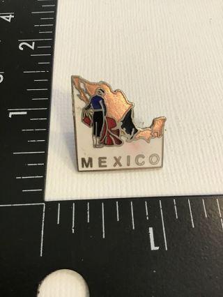 Vtg Mexico Country Travel Souvenir Enamel Lapel Hat Pin Pinback Mexican Spanish