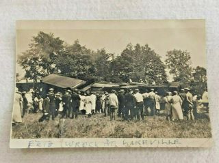 Vintage Photo Erie Rr Train Wreck In Lakewille Livingston County Ny