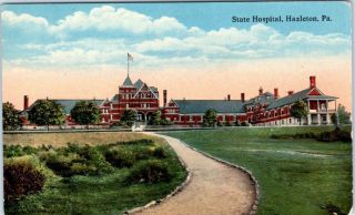 Hazleton,  Pennsylvania Pa State Hospital Ca 1910s Postcard