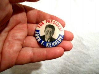 Vintage 1960 John F Kennedy For President 1 3/4 " Pinback