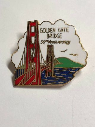 Vintage 1987 Golden Gate Bridge 50th Anniversary Enamel Collectors Pin