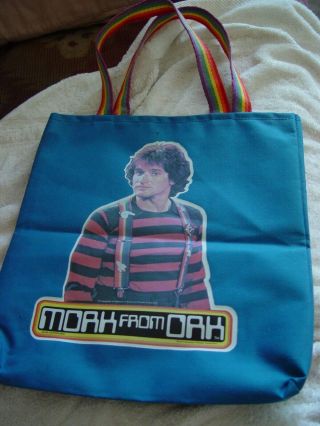 Mork From Ork (and Mindy) Tote Bag Robin Williams 1979 Paramount Pictures