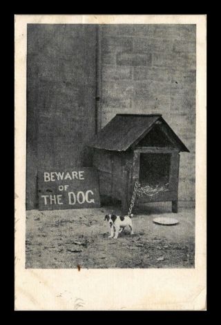 Dr Jim Stamps Us Beware Of The Dog Topical Greetings Postcard