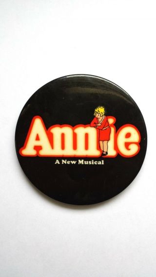 Rare Vintage 1982 Large Annie A Musical Movie Promo Button - John Huston Pin