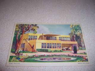 Design For Living House At 1933 Century Of Progress Worlds Fair Postcard