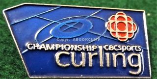 Cbc Sports Media Canadian Broadcasting Corporation Curling Lapel Pin