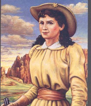 Old West " Little Sure Shot " Famous Sharpshooter,  Annie Oakley,  1993 Postcard