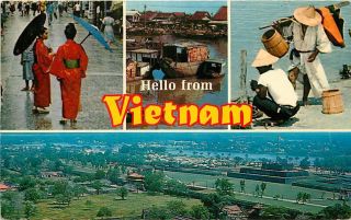 Postcard 4 Views Of Viet Nam - In 1972