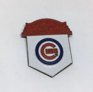 Vintage Wrigley Field Home Of Chicago Cubs Mlb Baseball Logo Pin Lapel Tac Hat