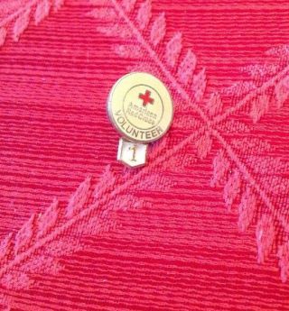 American Red Cross Volunteer Pin 1 Year Service Pin Pre - Owned