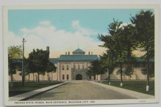 Indiana State Prison Postcard,  Michigan City,  In