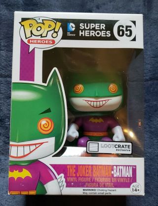 Dc Heroes Batman The Joker Funko Pop Vinyl Figure 65 Lootcrate Exclusive