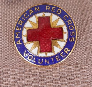 Vintage American Red Cross A.  R.  C.  Production Volunteer Service Pin 2