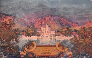F34/ Colorado Springs Colorado Postcard Fc1930s The Broadmoor Painting
