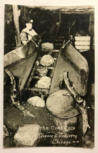 Vintage Postcard Chicago Illinois Mesuem Science & Industry Coal Exhibit