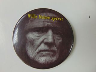 Willie Nelson Button Pin Pinback Badge 3 " Vintage Estate Button Dr1