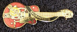 Hard Rock Cafe Pin - Sacramento Eddie Cochran Red Guitar