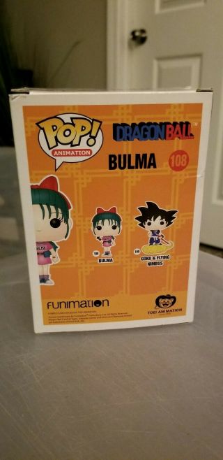 Funko Pop Anime Dragon Ball Z Bulma Vinyl Action Figure