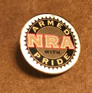 Nra Armed With Pride 1” Pinback Pin