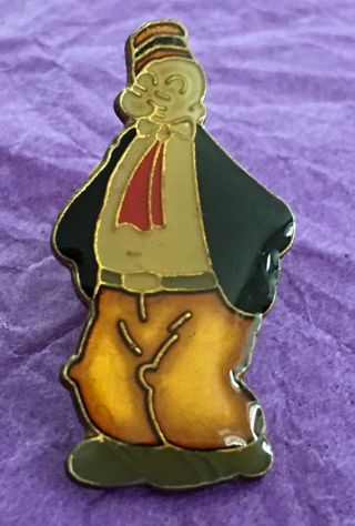 Vtg Rare Wimpy From Popeye The Sailor Cartoon Collectible Lapel Hat Pin Pinback