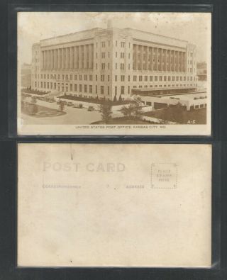 1930s United States Post Office Kansas City Mo Rppc Real Picture Postcard