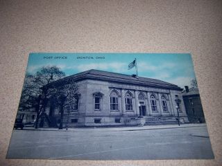 1910s Post Office Ironton Ohio Antique Postcard