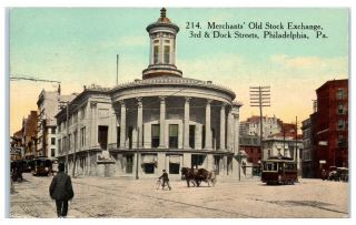 Early 1900s Merchants Old Stock Exchange,  Philadelphia,  Pa Postcard