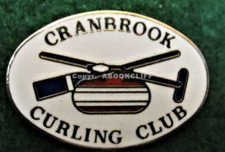Cranbrook Curling Club Pin B.  C.  Canada