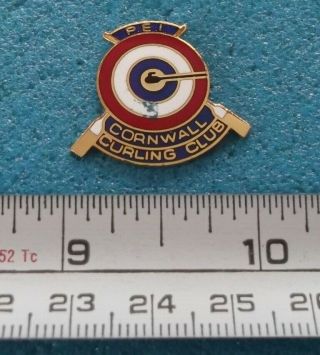 P.  E.  I.  Cornwall Club Curling Pin B720