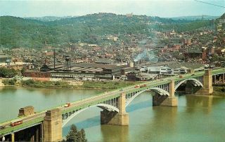 Pittsburgh Pa Washington Crossing Bridge Allegheny Piping & Equipment Co 1960s