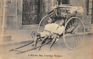 A Mid - Day Nap,  Lourenço Marques,  Mozambique,  Africa Ca 1910s Vintage Postcard
