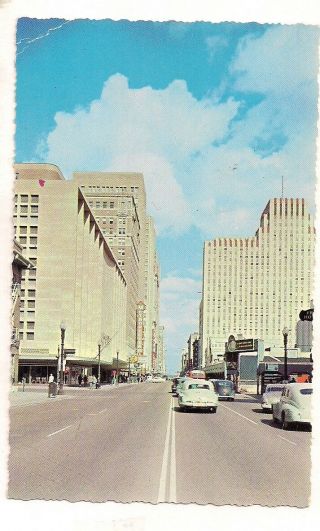 Main Street,  Looking North,  Houston Tx Postcard 071917