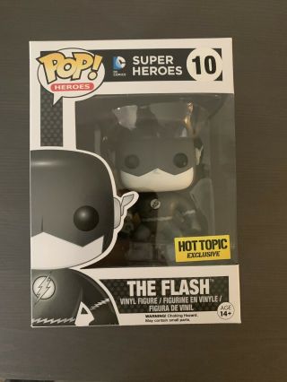 Funko Pop The Flash Black And White Hot Topic Exclusive Dc Heroes 10