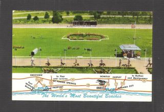 Postcard: Washington County Kennel Club - Ebro,  Florida - Dog Race Track - 1960