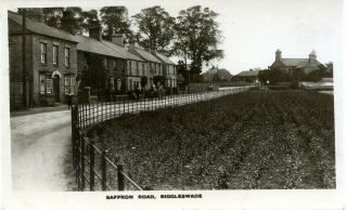 Biggleswade - Saffron Road - Old Real Photo Postcard View