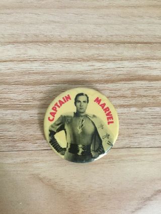 Vintage Shazam Captain Marvel Pin Button Pinback