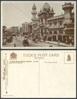 India Old Postcard Bombay A Street Scene Pydowni Junction Tuck 