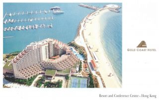 Gold Coast Hotel,  Hong Kong,  China Rare Aerial View Picture Postcard