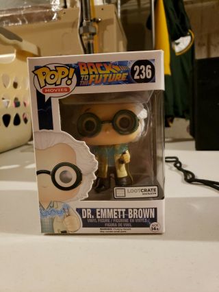 Funko Pop 236 Lootcrate Exclusive Back To The Future : Dr.  Emmett Brown.