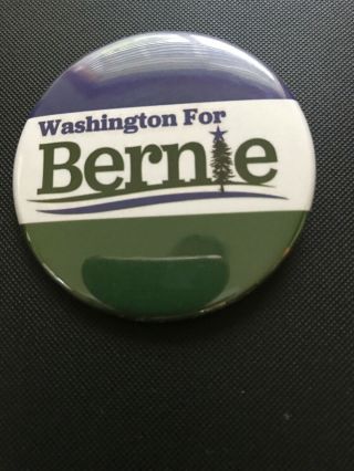 Washington For Bernie 2.  25 Inch 2020 Presidential Campaign Pinback Button