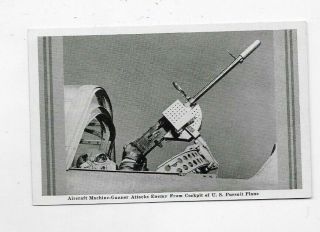 Vintage Photo Postcard Navy Aircraft Machine Gunner Attacks Enemy Airplane R637