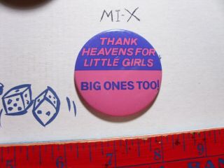 Button Pinback Thank Heavens For Little Girls And Big Ones Too Love Support