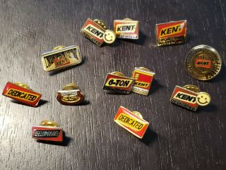 Lof Of 12 Kent Feeds Company Hat/ Lapel Pins