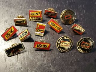 Lof Of 13 Kent Feeds Company Hat/ Lapel Pins