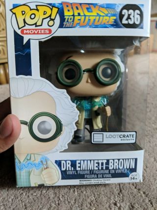 Funko Pop Back To The Future Dr Emmett Brown 236 Loot Crate Exclusive Limited
