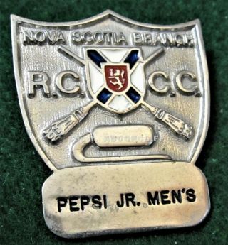 Royal Caledonian Curling Club Pictou N.  S.  Canada Lapel Pin Pepsi Jr.  Mens