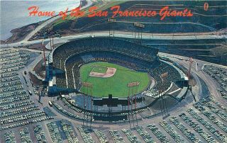 Sports Baseball Candlestick Park San Francisco Giants Ca 1950s Chrome Postcard