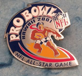 Collectible Pro - Bowl Hawaii Enamel Pin - Back Nfl All - Star Game 2001 Wt 11.  6